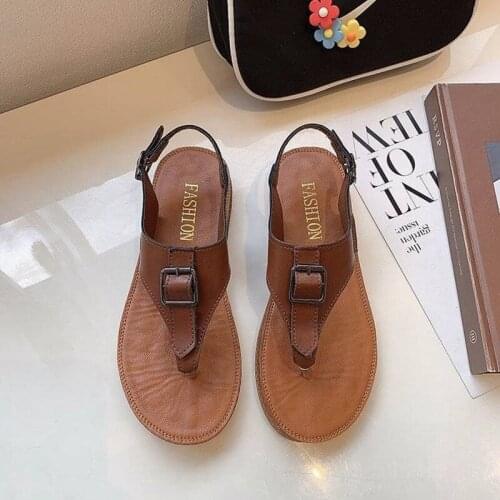 Tendon Sole Sandals Women Summer Flat Shoes Women Simple and Versatile Tide Flip-flops Womens Sandals Are Thin Womens Shoes