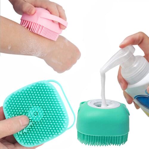 New Pet Dog Cat Shampoo Massager Brush Cat Comb Grooming Scrubber Shower Brush for Bathing Hair Soft Clean Silicone Brushes
