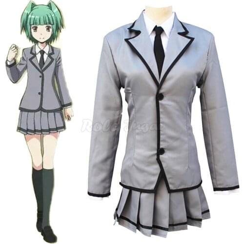 Japan Anime Assassination Classroom Chiba Ryunosuke / Kayano Kaede School Uniform Cosplay Costume Full Sets C78M274