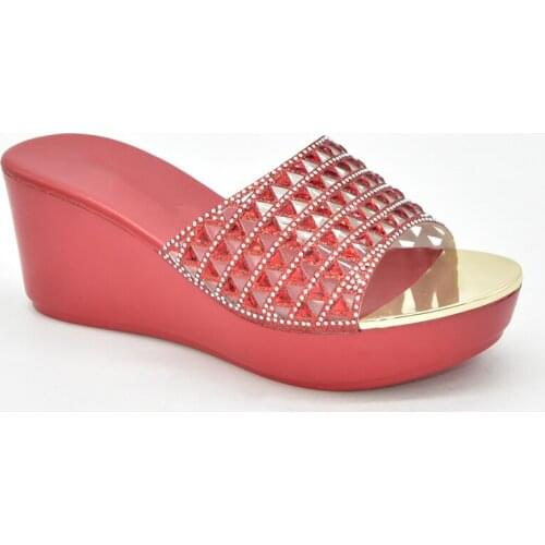 Platform Wedges Slippers Women Sandals Female Shoes with Rhinestone New Fashion Heeled Shoes Casual Summer Slides Slippers Women