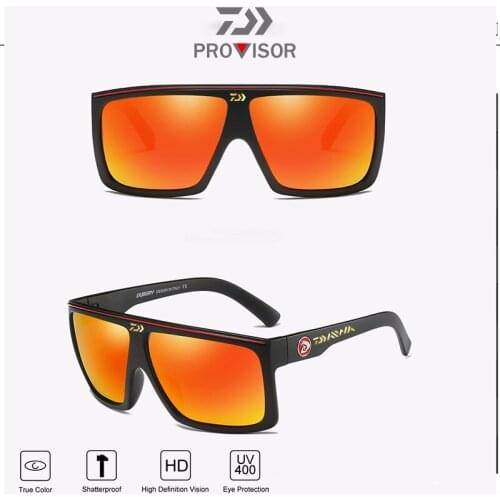 DAIWA Fishing Glasses Mens Outdoor New Fishing Big Frame Riding Sports Windproof Sunglasses Fashion Anti-ultraviolet Glasses