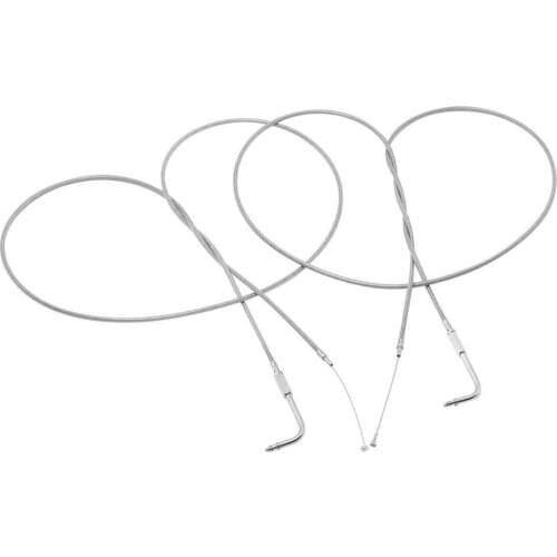 Motorcycle 190cm Stainless Steel Throttle Cable For Harley Sportster XL883 XL1200 02-14 13 12 11 09 08 07 FLHRCI FLST FXD FLT