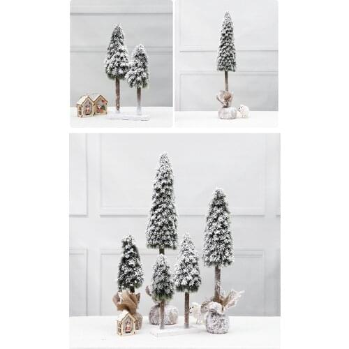 Christmas Snow Flocking Christmas Tree Decoration Mini Snow Falling Christmas Tree Shopping Mall Window Hotel Scene Decoration
