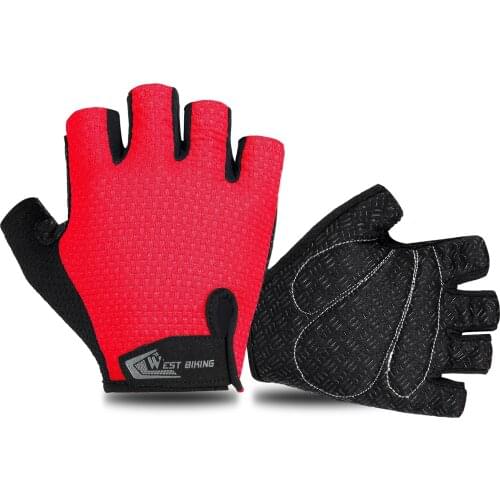 Half Finger Cycling Gloves Light Weight Bicycle Gloves Breathable Mountain Rode Bike Gloves Shockproof Foam Padded Sports Gloves