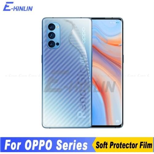 Carbon Fiber Back Cover Screen Protector For OPPO Reno5 Reno4 Reno3 Reno 4 Z F Lite 3 SE Pro Plus Global Sticker Film Not Glass
