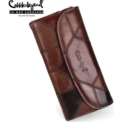 Cobbler Legend Genuine Leather Women Fashion Clutch Wallet Female Designer Long Coin Purse for Phone Bag Ladies Card Holder