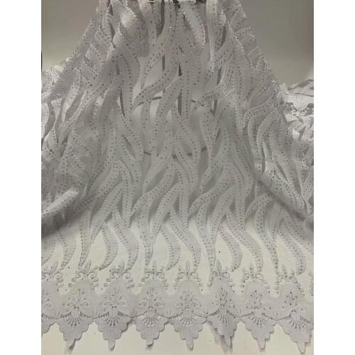 2021New Arrival African Cord Lace Fabric Embroidered Mesh Lace Fabric African Lace High Quality Tulle Lace for Party 5 yards