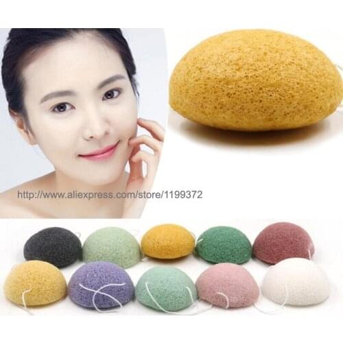 400pcs Wholesale 100% Konjac sponge for facial cleaning sponge/whitten bubble sponge/washing cleansing sponge puff for female