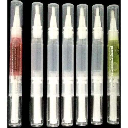 5 Pcs/lot Mini 3ml Plastic Empty Nail Oil Pen Style Bottle With Nail Polish Manicure Polishing for nails art Refillable Bottles