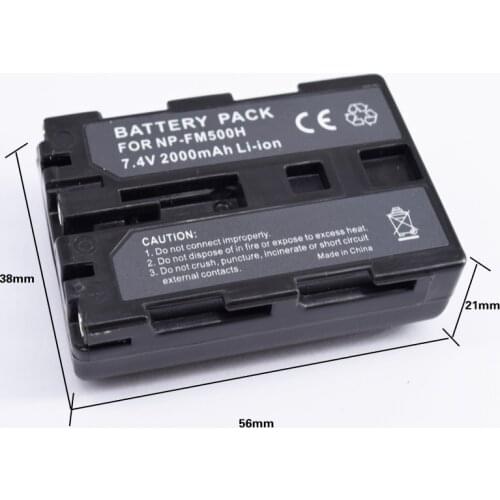 1pc High Quality 2000mAh NP-FM500H NP FM500H Camera batteries for Sony A57 A58 A65 A77 A99 A550 A560 A580 Battery NP-FM500H