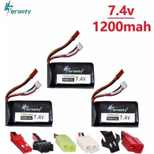 7.4V 1200mah Lipo battery For Yizhan X6 MJX X101 Wltoys V353 V353B V666 V262 A949 A969 A979 K929 V912 V915 RC Drone battery