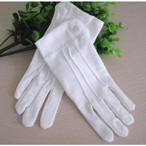 Spring and autumn men and womens 100% cotton white gloves elastic Etiquette gloves wholesale
