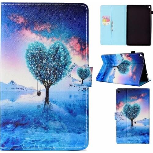 Case For Amazon Kindle Fire HD 10 2017 Smart Cover For Fire HD 10 2015 Funda Tablet Fashion Silicone PU Leather Stand Capa Shell