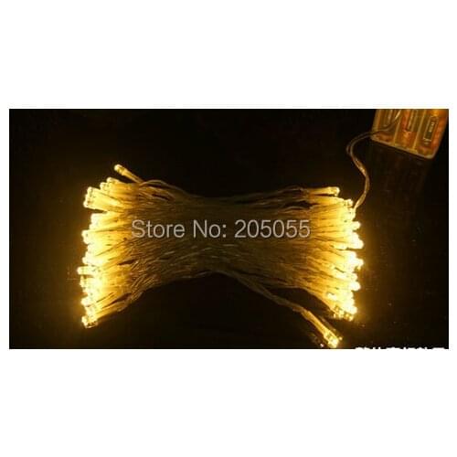 10pcs/lot 10m 80LED String Fairy Lights AA Battery Operated Christmas Xmas Wedding Party Garden Home Decor-WARM WHITE