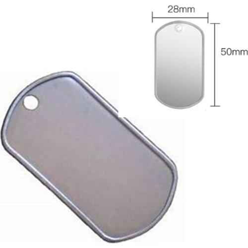 Free Shiping metal blank stainless steel military dog tag , serial number men dog tag 1 Pack=100pcs