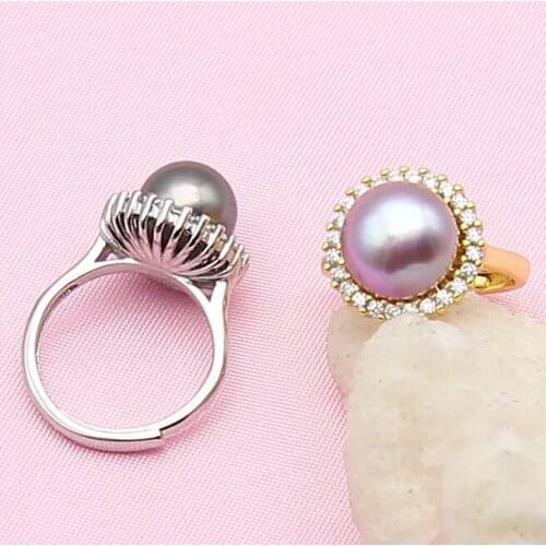 Hot Exquisite Ring Findings, Adjustable Ring Jewelry Parts Fittings Silver Accessories for Pearls Coral Beads Stones Jade