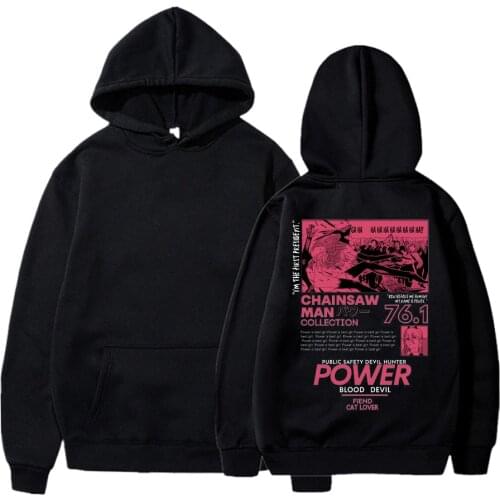 Hot Japanese Anime Hoodies Men Chainsaw Man Manga Graphic Hoodies Sweatshirts Funny Cartoon Pochita Makima Unisex Hoody Male