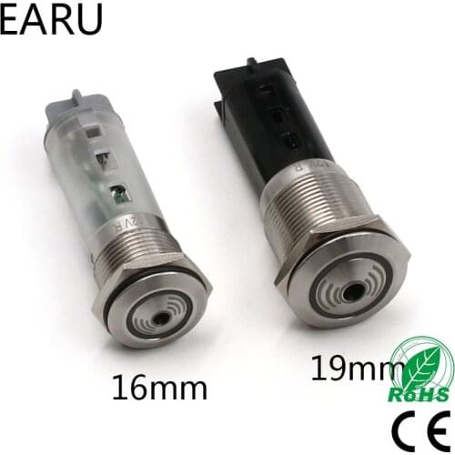 1pc 16mm 19mm 22mm Metal Buzzer Indicator with Red LED Lamp Light Eletronic Alarm Pulse Flashing Intermittent Oil Waterproof OEM