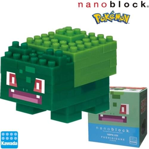 Nanoblock Pokemon Pikachu NBPM-039 Quest Fushigidane Bulbasaur 60pcs Anime Cartoon Diamond Building Blocks Mini Micro Bricks Toy