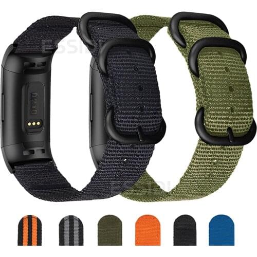 Essidi Sports Nylon Band Loop For Fitbit Charge 4 3 2 Watch Woven Bracelet Wrist Replacement For Fitbit Charge 3 4 se Strap