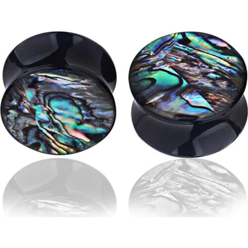 New Natural Abalone Shell Acrylic Ear Plugs Gauges Earring Women Men Expander Piercing Flesh Ear Tunnel Body Jewelry