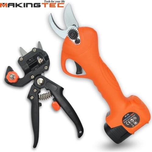 MAKINGTEC 16.8V 40mm Cordless Electric Pruning Shears Li-ion Battery Professional Cordless Pruning Scissors Electric Secateurs