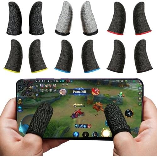 10 pairs 1pcs 24pin PUBG Mobile Game of the finger gloves for gaming Touch Screen Sweat-Proof Thumb Finger Cover Sleves for Game