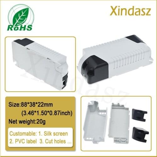 10pcs/Lot abs plastic project box case plastic enclosure diy box enclosure 88*38*23mm