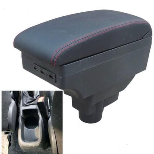 For Opel Corsa armrest box central Store content Storage box armrest box with cup holder USB interface