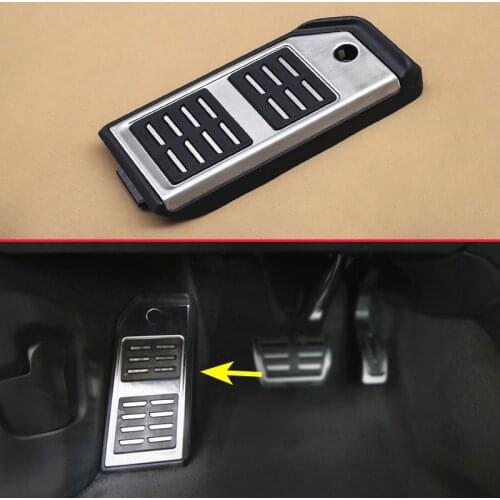 Footrest Panel Cover Pedal For Audi Q7 4M Land Hand Drive 2016 2017 2018 Foot Rest Stainless Steel Plate Overlay Accessories