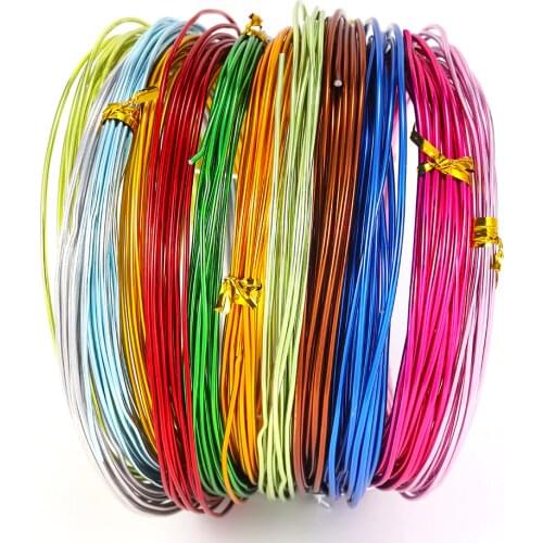 2-10M/Roll Soft Anadized Metal Aluminum Wire Versatile Painted Handmade Craft Floristry Wires For DIY Earrings Jewelry Makings