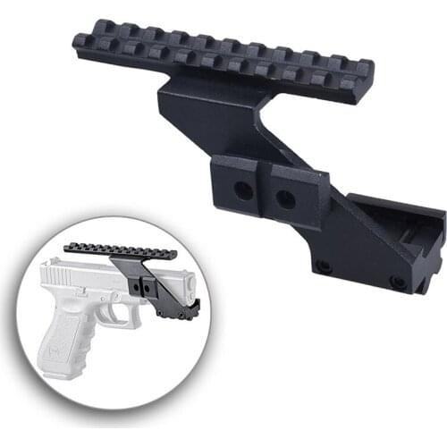 Pistol Scope Rail Mount Weaver Picatinny Top& Bottom Aluminum for Sight Lights Fits Glock
