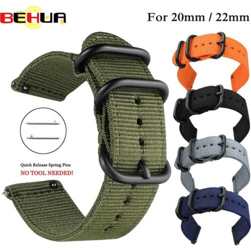 Nylon canvas wrist Strap for Xiaomi huami Amazfit Bip Stratos 2/2S PACE GTR 42/47MM Watch Band for Samsung Gear S3 S2 bracelet