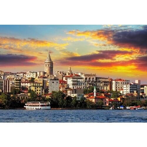 Turkey istanbul sea buildings city view Art Film Print Silk Poster Home Wall Decor 24x36inch
