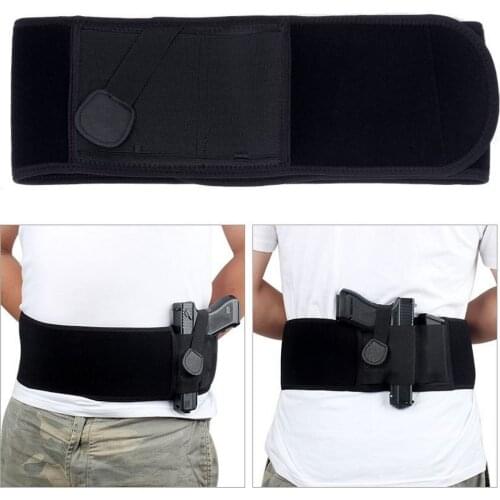 Tactical Belt Holster Military Pistol Holsters Elastic Wide Belt Outdoor Hunting Portable Hidden Gun Holster