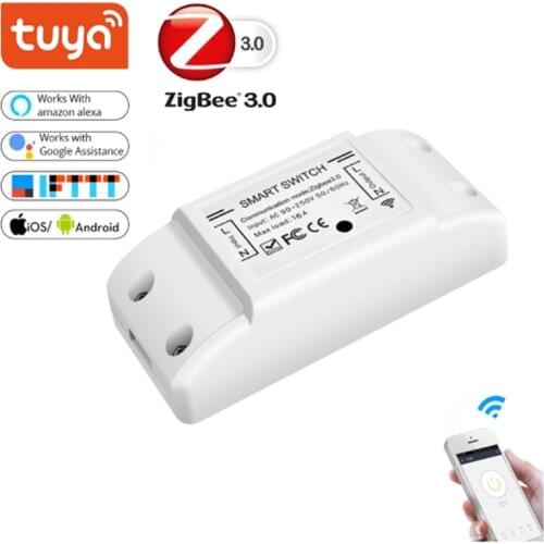 DIY Tuya Zigbee 3.0 Switch Smart Breaker Zigbee Basic Smart Home Automation Switch Compatible Google Home Alexa 16A