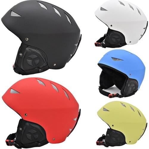 Winter Warm Breathable Skiing Helmet Head Protector Snowboard Safety Cap Velvet Lining Outdoor Sports Helmet Bicycle Helmets