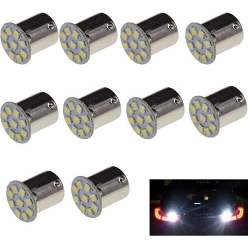 10pcs Vente Chaude 1156 BA15S P21W 9 SMD 2835 LED De Voiture Auto Indicateur Tournez Side Lumiere Parking Ampoule Lampe DC 12 v