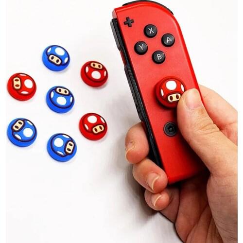 100pcs Cute Nintend Switch Animal Crossing Leaves Joystick Thumb Stick Grips Cover For Nintend Switch Lite Joy-Con Controller Ga
