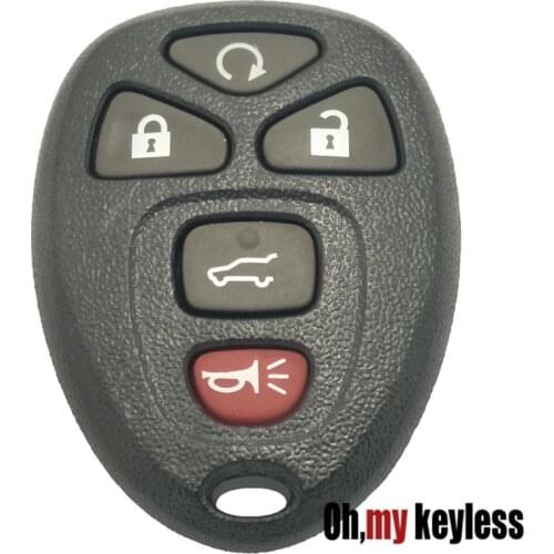 20pcs/lot Entry keyless remote key case for buick gmc 5 button key shell fob