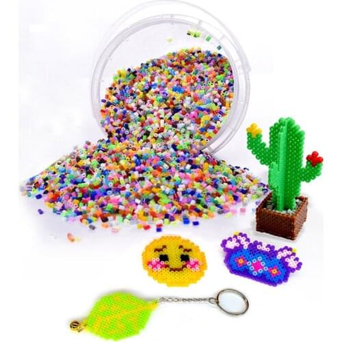 2.6mm Hama Beads 3d puzzles 2000Pcs/barrel Mini Hama Fuse Ironing Beads Diy Kids Educational Toys Unisex EVA puzzles for kids