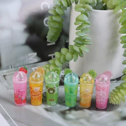 3Pcs/Set Doll House Stereoscopic Cartoon Fruit Slice Drink Model Props