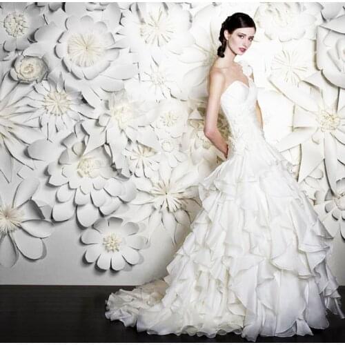 42PCS 30CM-60CM COMBINATION Giant Cardboard Paper Flowers Wall Wedding Wall Arc Paper Flower Backdrop Wedding Background Deco