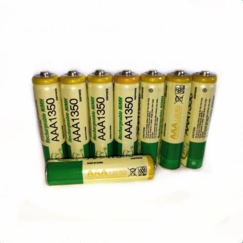 8pcs/lot Large capacity 1350mAh 1.2V AAA rechargeable battery for childrens toys AAA NiMH rechargeable battery