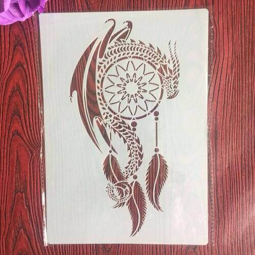 A4 29 * 21cm serpent Mandala DIY Stencils Wall Painting Scrapbook Coloring Embossing Album Decorative Paper Card Template