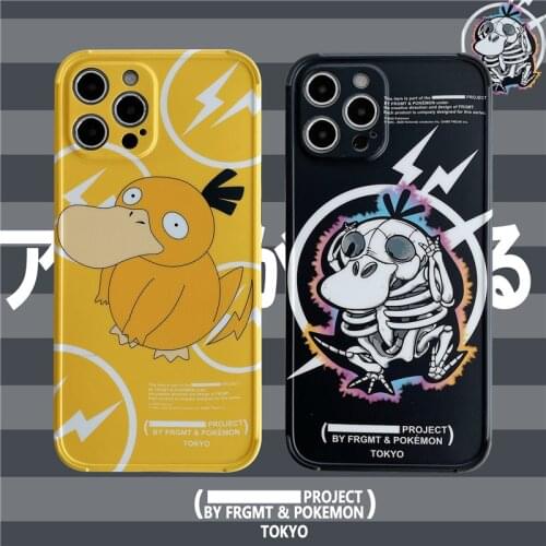 Pokemon Psyduck phone case for iPhone11 12 X XS XR 7 8 SE2 11Pro 11Promax 12mini 12Pro 12Promax XSmax 7Plus 8Plus IMD Cartoon