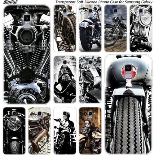 Hot Vintage Motorcycle Soft Silicone Case For Samsung Galaxy J8 J6 J4 2018 J2 Core J5 J6 J7 Prime J3 2016 2017 EU J4 Plus Cover