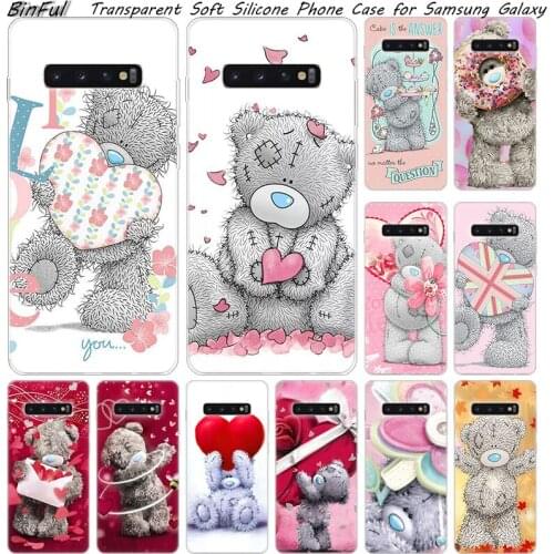 Hot Cute Cartoon Me To You Bear Soft Silicone Case For Samsung Galaxy S10 S9 S8 Plus S7 Edge A6 A8 Plus A7 A9 2018 A5 2017 Cover