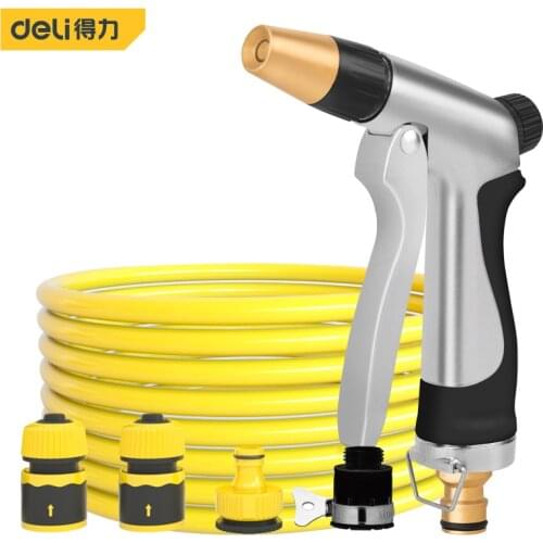 Deli Car Washing Water Gun Sets Nozzle High Pressure Cleaning Machine Portable Sprinkler Aluminum Alloy Powerful Soap
