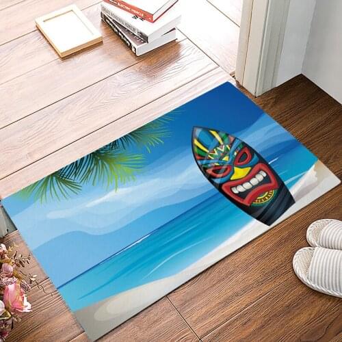 Surf Board Tiki Mask Dirt Debris Mud Trapper Boot Shoes Scraper Water Absorbent Accessory Sets Area Runners Door Mats Interior